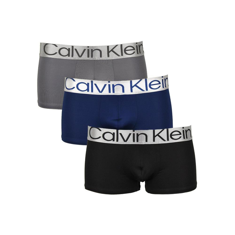Calvin Klein Men's 3-Pack Steel Micro Briefs, Black/Blue Shadow