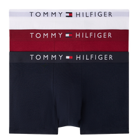 3 pack tommy hilfiger boxer trunks, navy, red and white