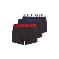 Tommy Hilfiger 3-Pack Boxer Trunks, Medium Red/White/Desert Sky.