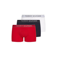 3-Pack Boxer Trunks, White/Medium Red/Desert Sky