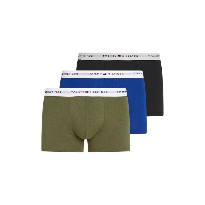 3-Pack Boxer Trunks, Blue/Black/Utility Olive
