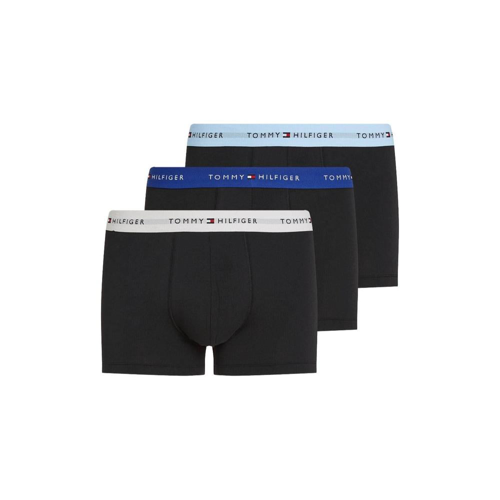 3-Pack Boxer Trunks, Black/Blue/Light Cast