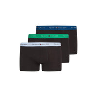 Tommy Hilfiger 3-Pack Boxer Trunks, Black/Blue/Primary Green/Deep Indigo