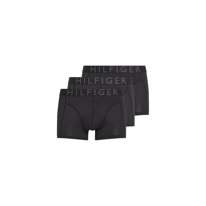 Tommy Hilfiger 3-Pack Tonal Large Logo Boxer Trunks, Black