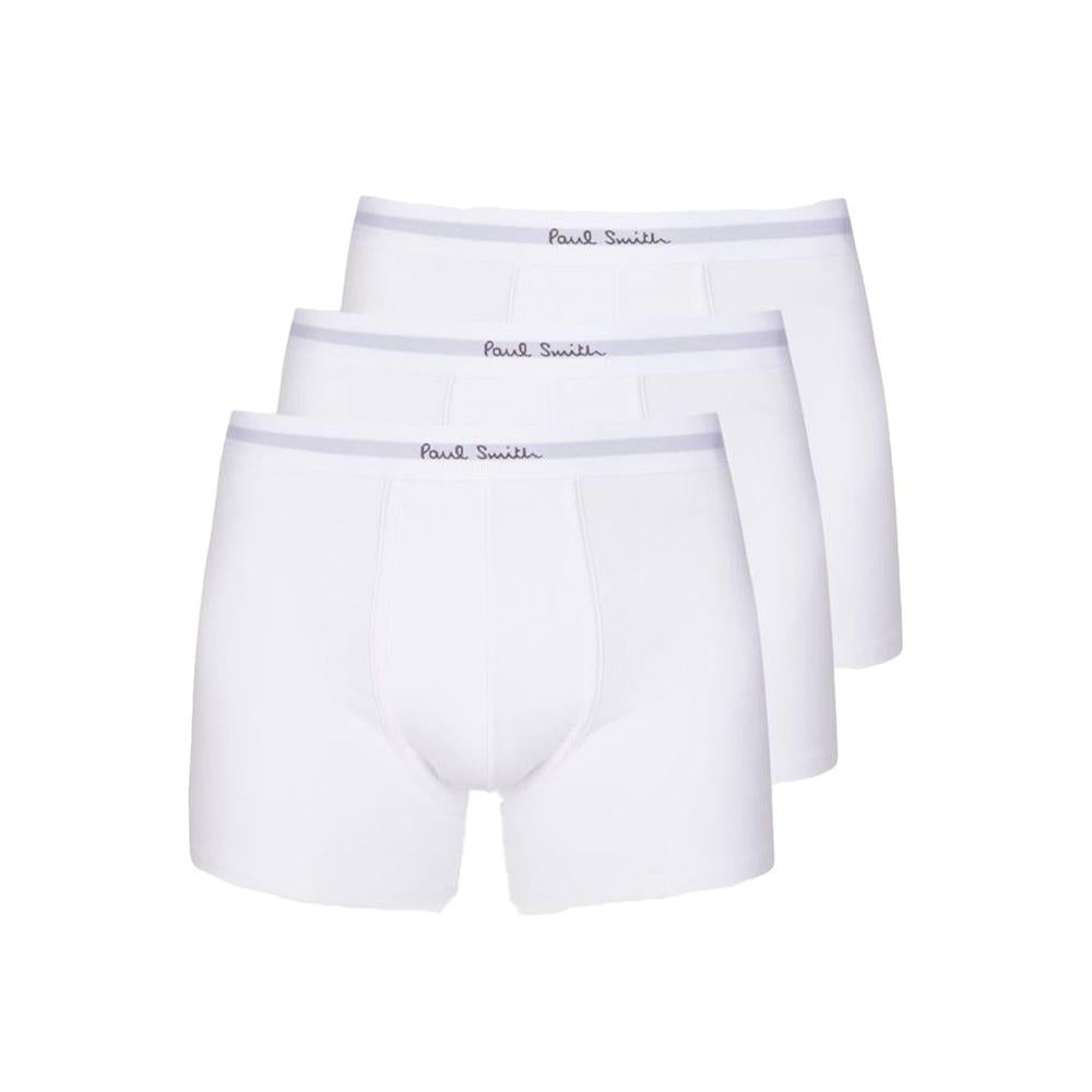 Paul Smith Men's 3Pack Plain Boxer Trunks, White