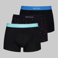 3-Pack Men's Trunks, Black/Print