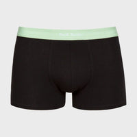 3-Pack Classic Boxer Trunks with Mixed Waistband, Black