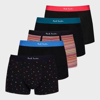 5-Pack Classic Boxer Trunks, Multi-coloured
