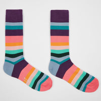 Artist Stripe Men's Socks, One-size