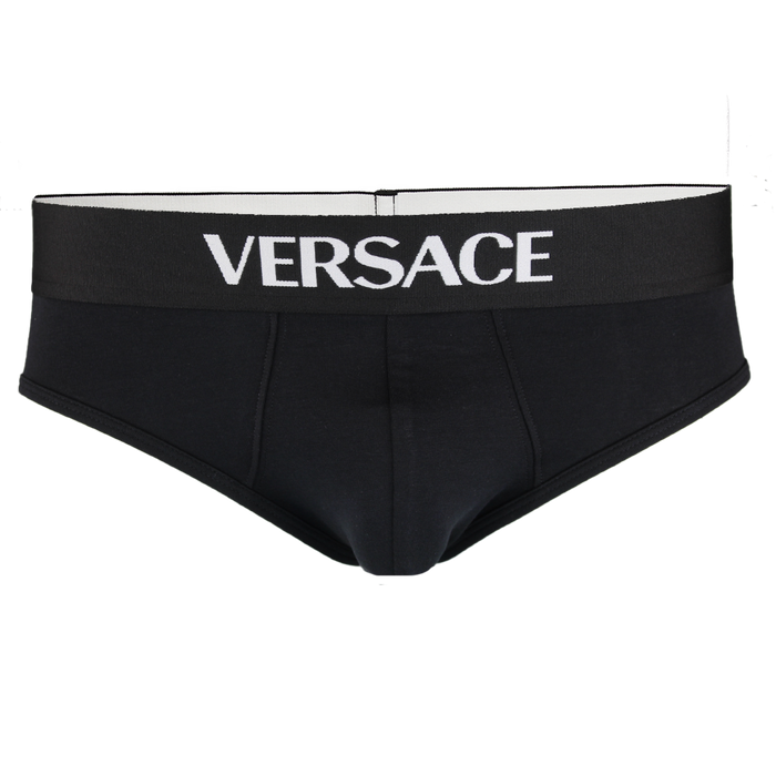 Black Versace underwear on a white background