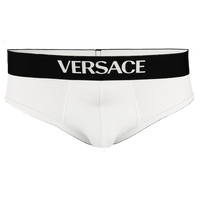 White underwear with black Versace waistband on a white background