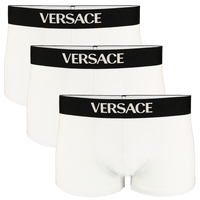 Three white Versace boxer trunks