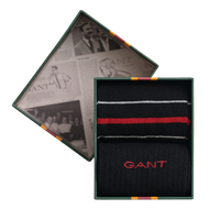 Gant sock with red and white stripes in a branded box