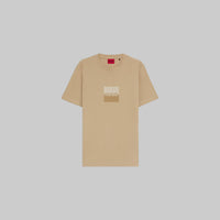 HUGO Dusplit T-Shirt in Medium Beige