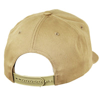 Beige cap with an adjustable strap on a white background