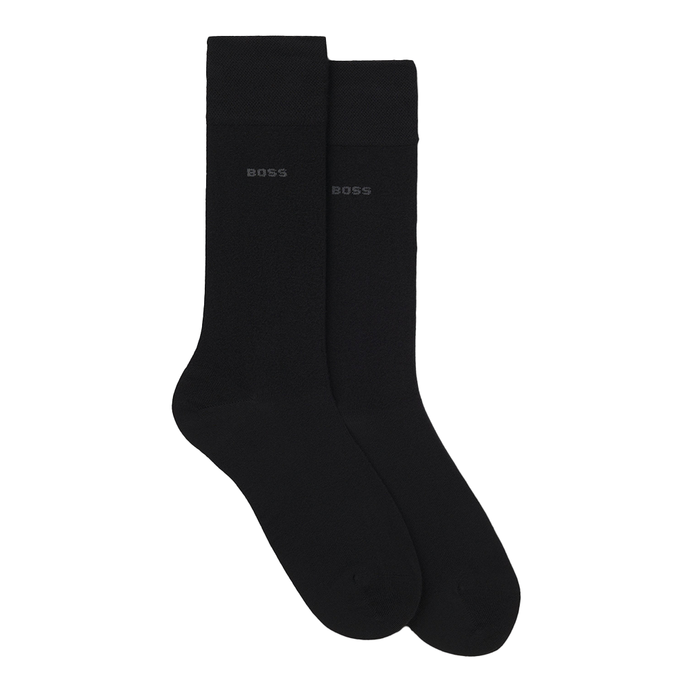 black socks with BOSS logo