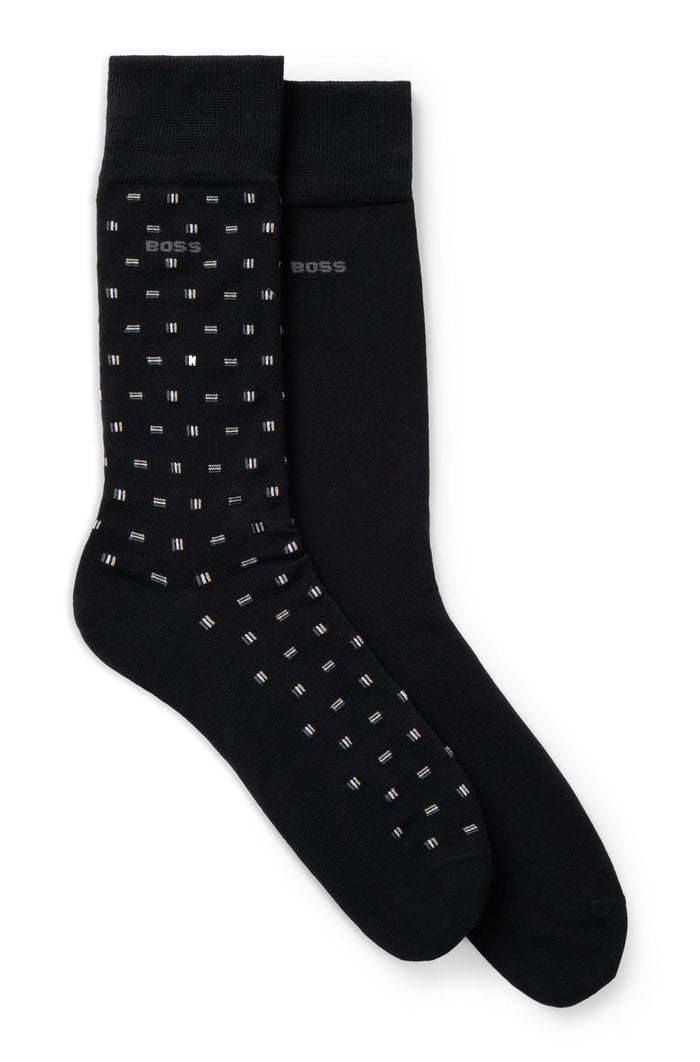 BOSS 2-Pack Rs Mini Iconic Mc Sports Socks, Black.