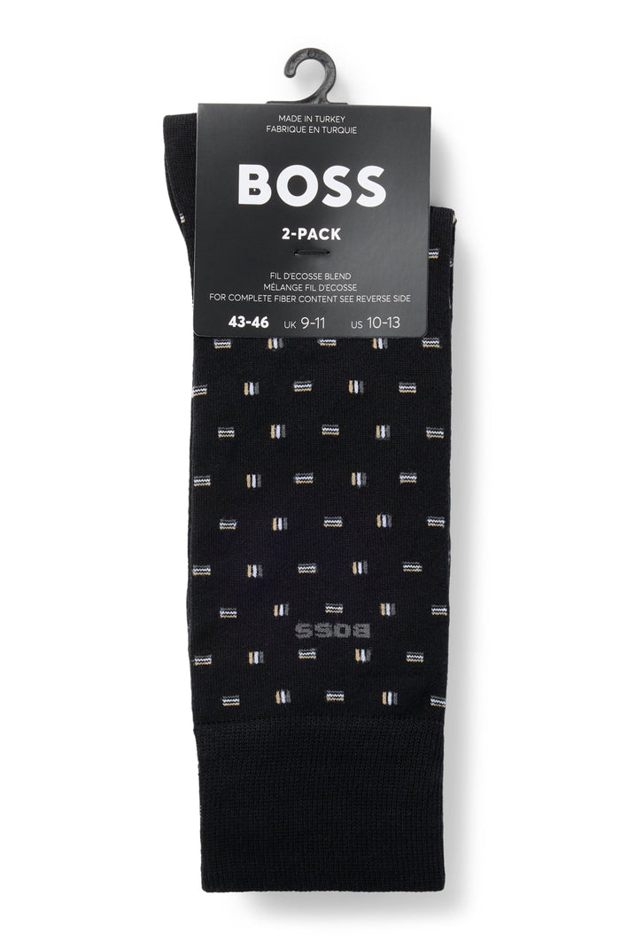 BOSS 2-Pack Rs Mini Iconic Mc Sports Socks, Black.