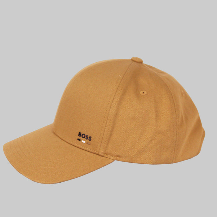 Brown cap with 'BOSS' logo on a white background