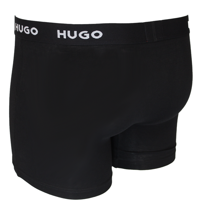 Black boxer briefs with white HUGO branding