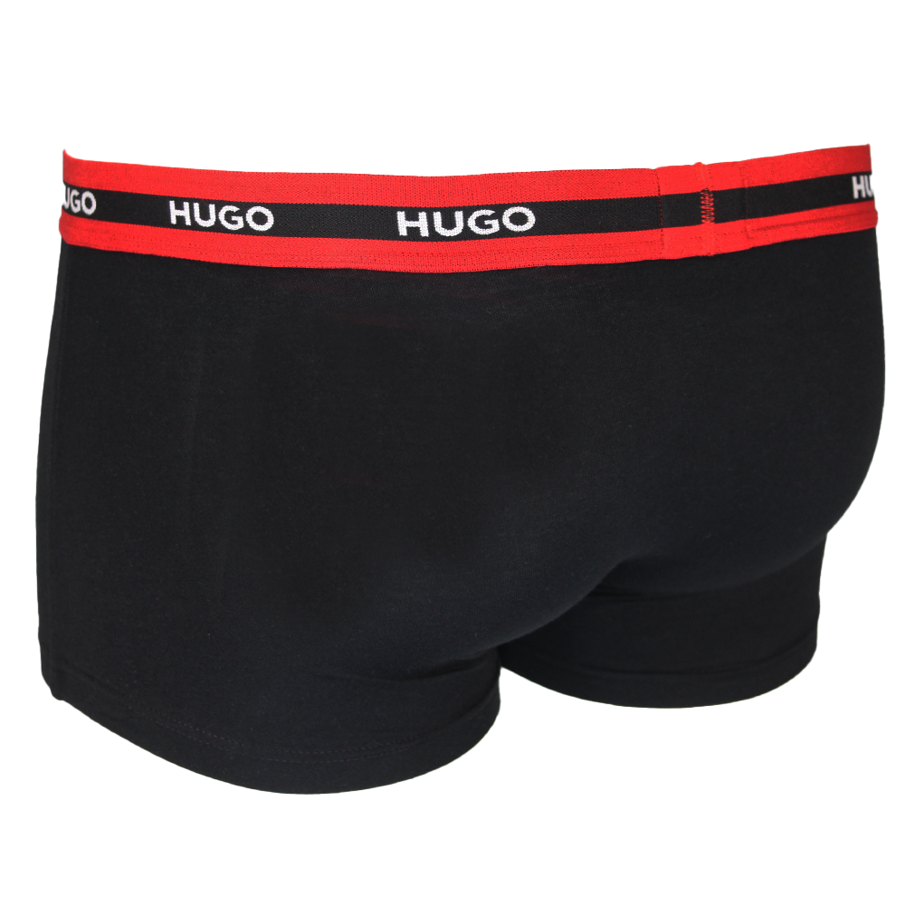 back of black HUGO boxer trunk