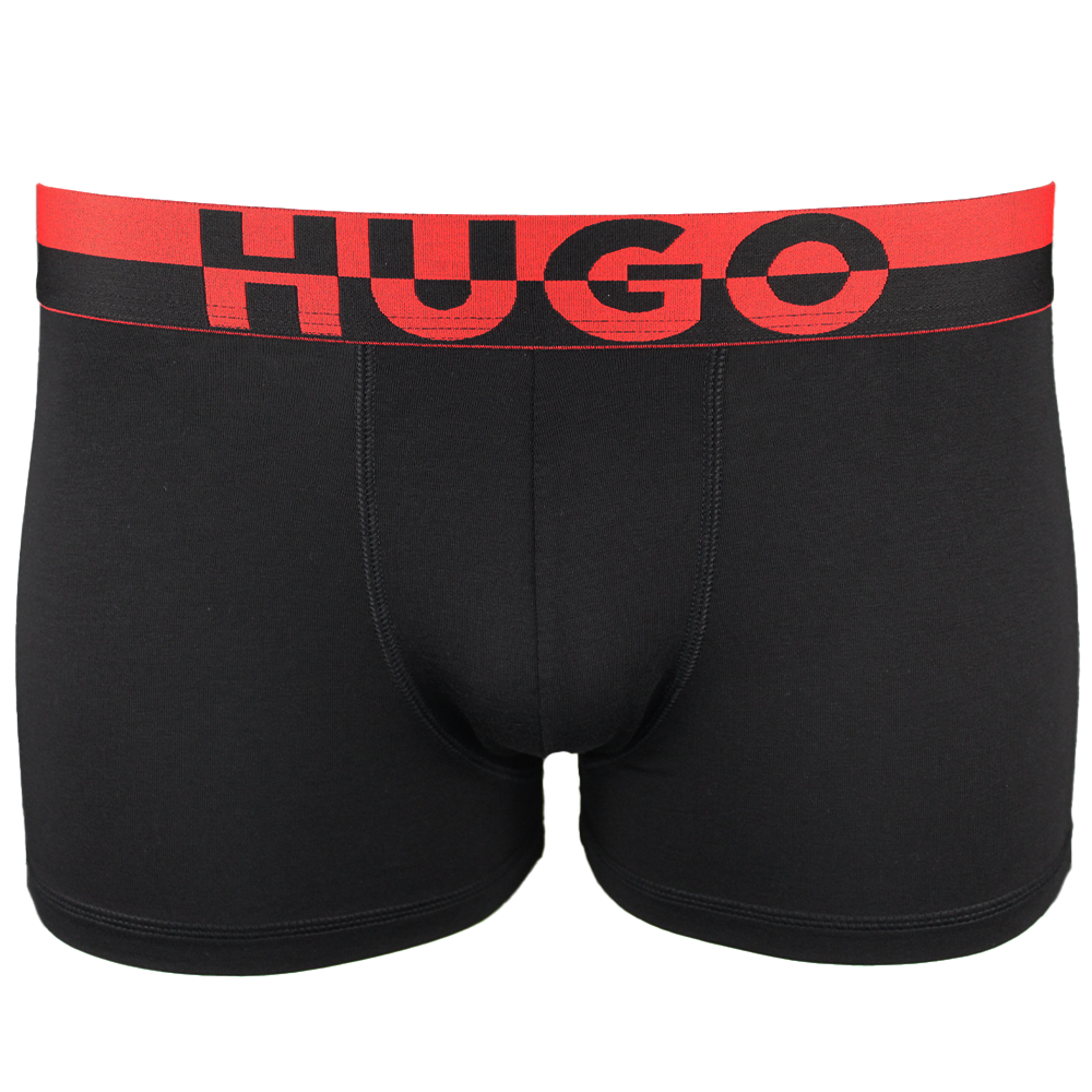Hugo split logo waistband black trunk