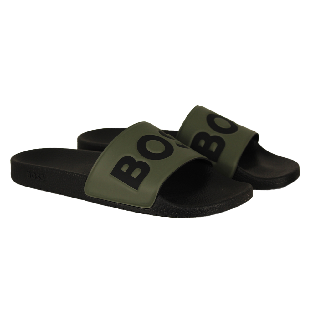 Black and green slides with 'BOSS' branding on a white background