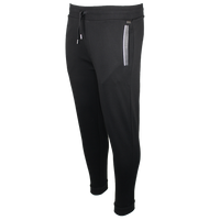 black lounge pants with grey and white pocket