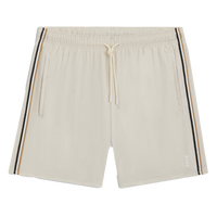 Swim shorts light beige with side stripes and BOSS branding