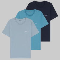 BOSS 3-Pack Classic RN T-Shirts, Blues