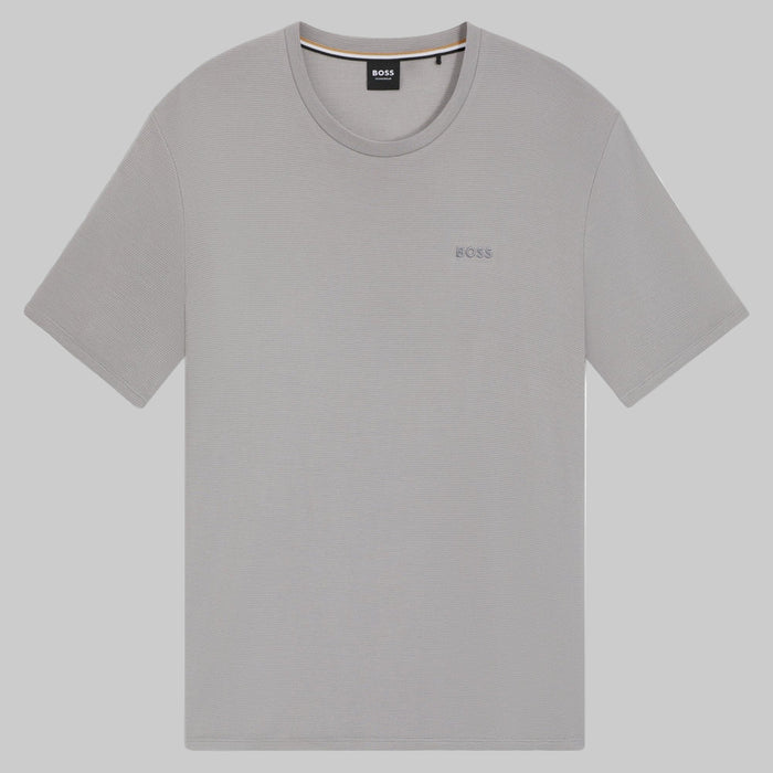 BOSS Rib T-Shirt, Light/Pastel Grey.