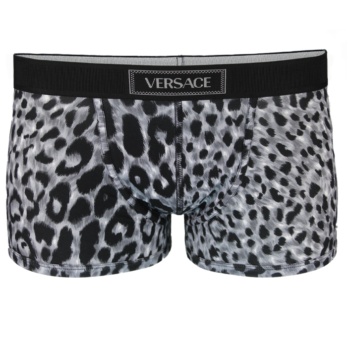 print boxer trunk with Versace logo waistband