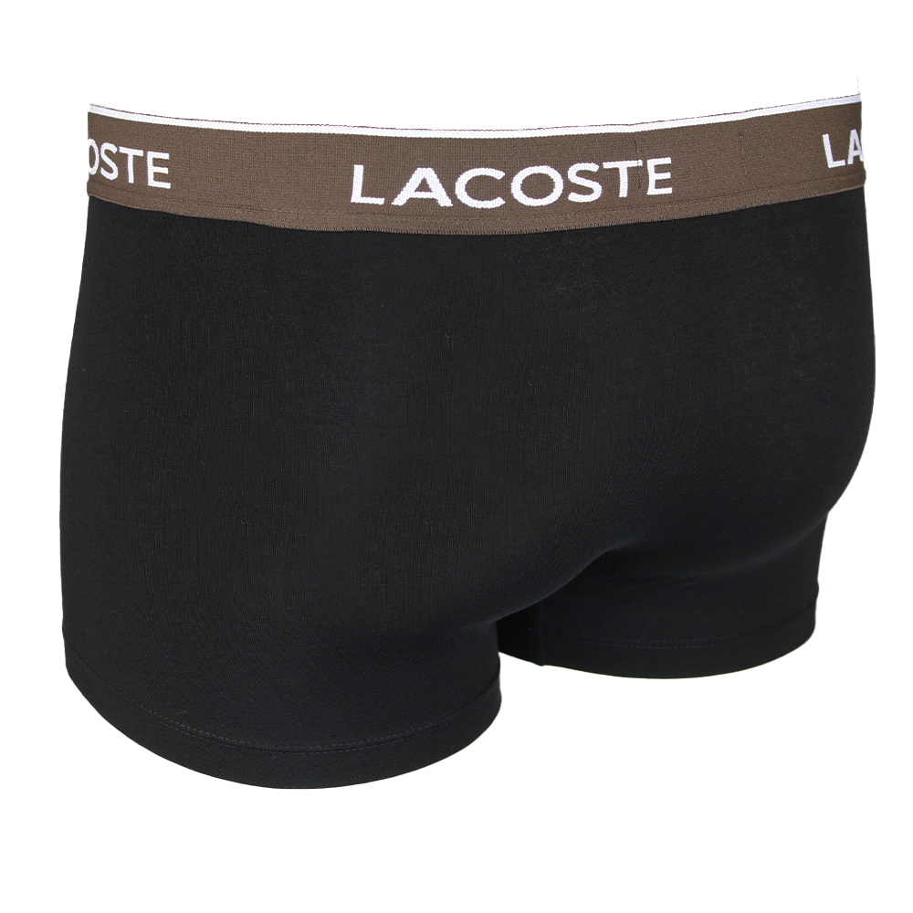 Lacoste 3-Pack Casual Boxer Trunks, Black