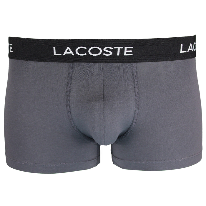 Grey men's boxer trunk branded Lacoste