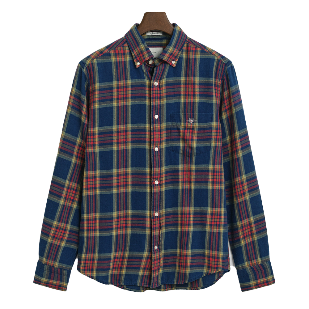 A Gant check shirt with shield logo