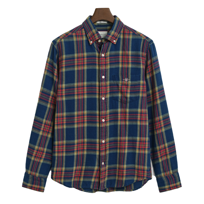 A Gant check shirt with shield logo