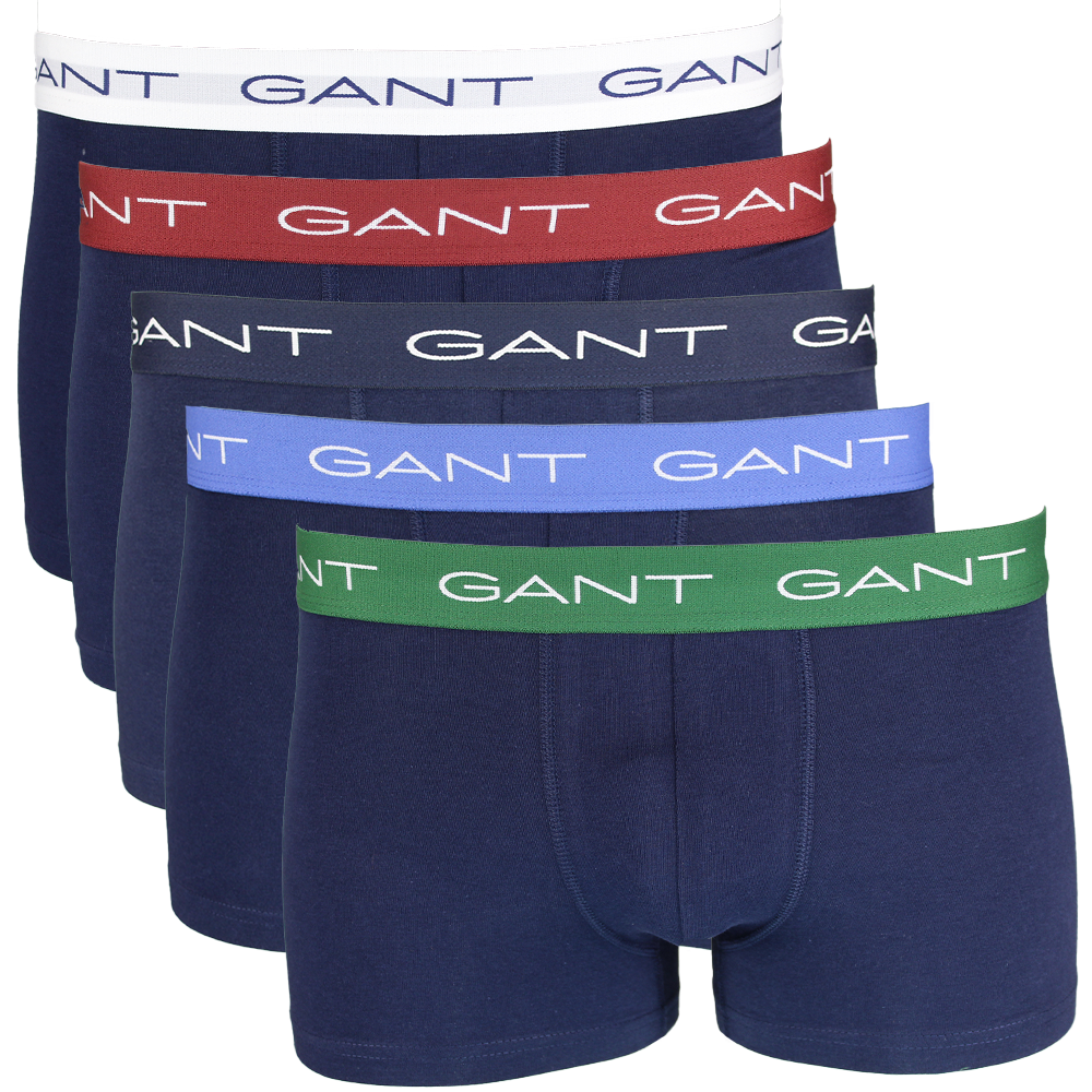 GANT 5-Pack Boxer Trunks, Marine