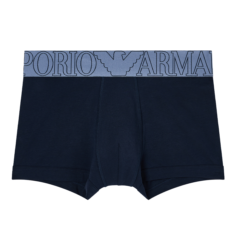 Armani boxer trunk, blue, with large logo