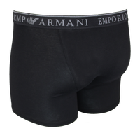 Black Emporio Armani boxer briefs on a white background