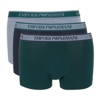 3 pairs of Emporio Armani boxer trunks blue,grey and green