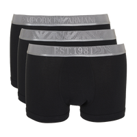 3 Armani boxer trunks with different silver coloured waistbands