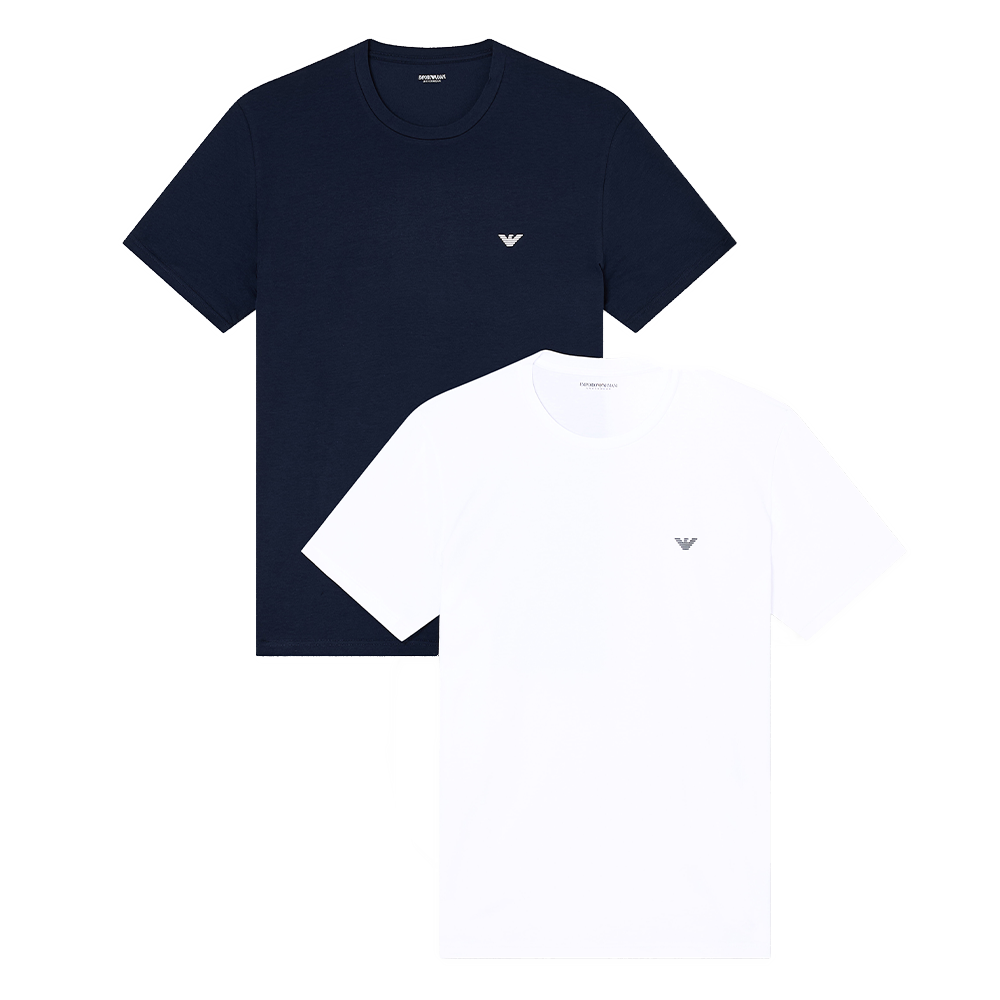 1 navy and 1 white armani t-shirts