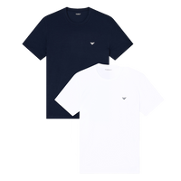 1 navy and 1 white armani t-shirts