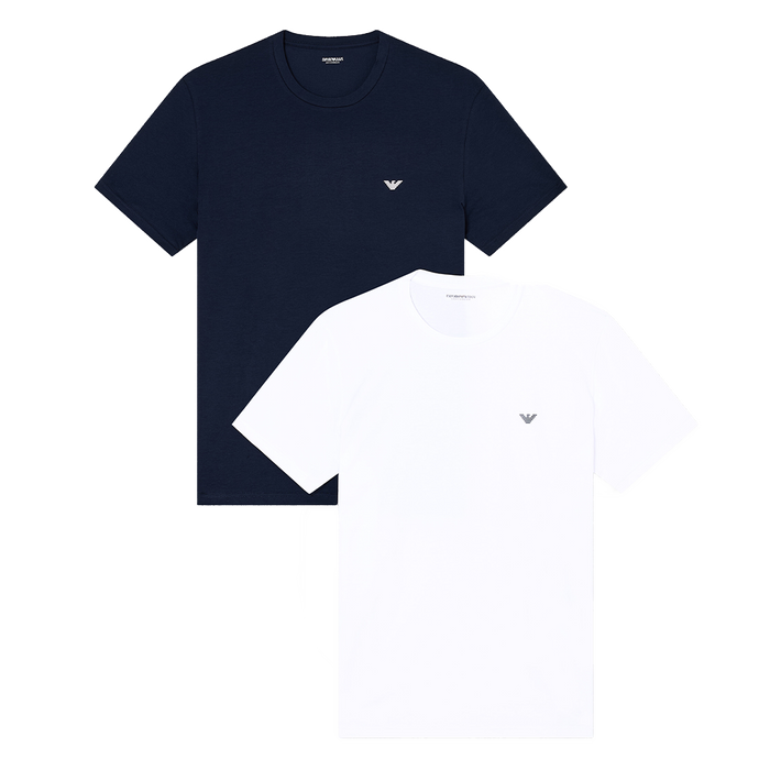 1 navy and 1 white armani t-shirts
