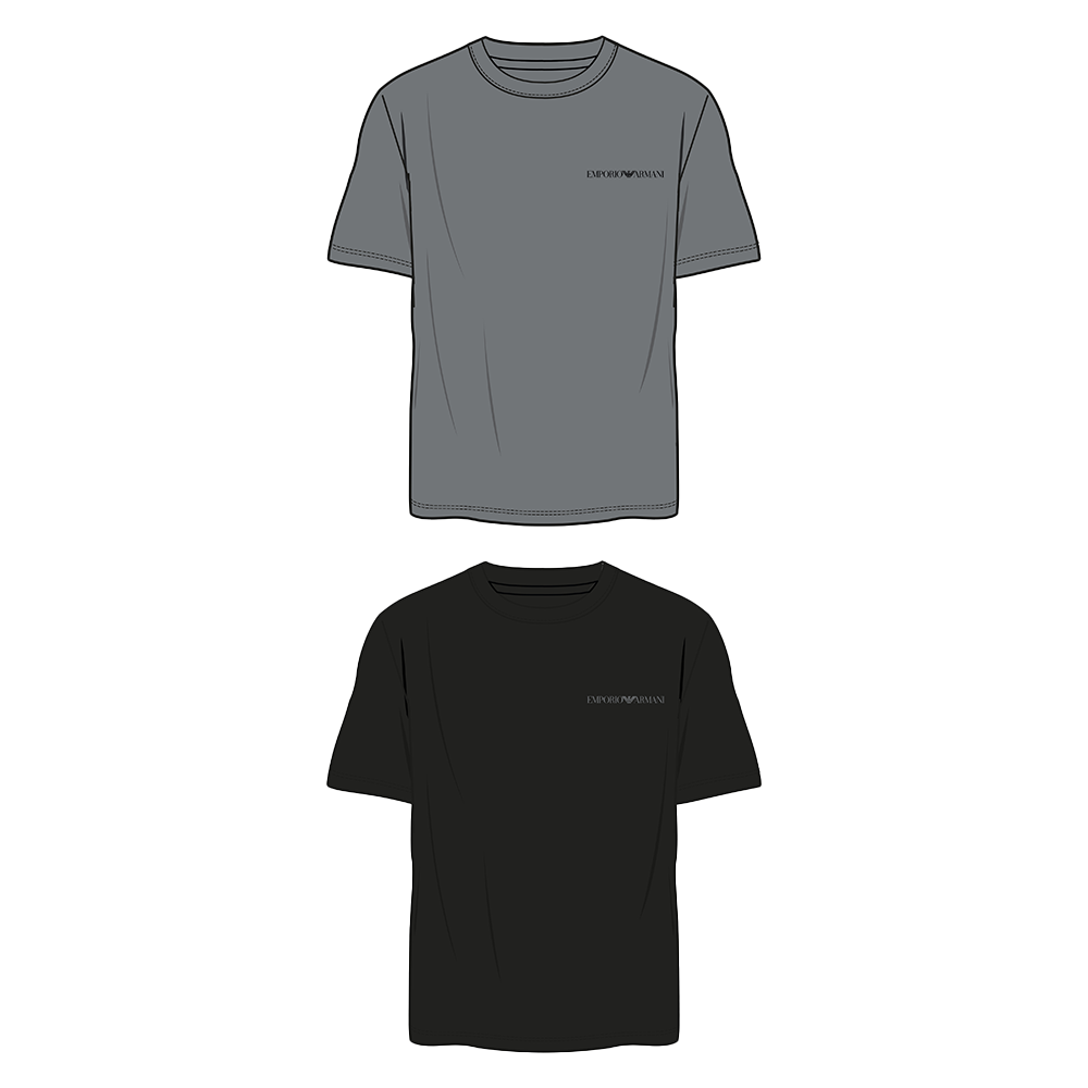 drawing of two Armani t-shirts