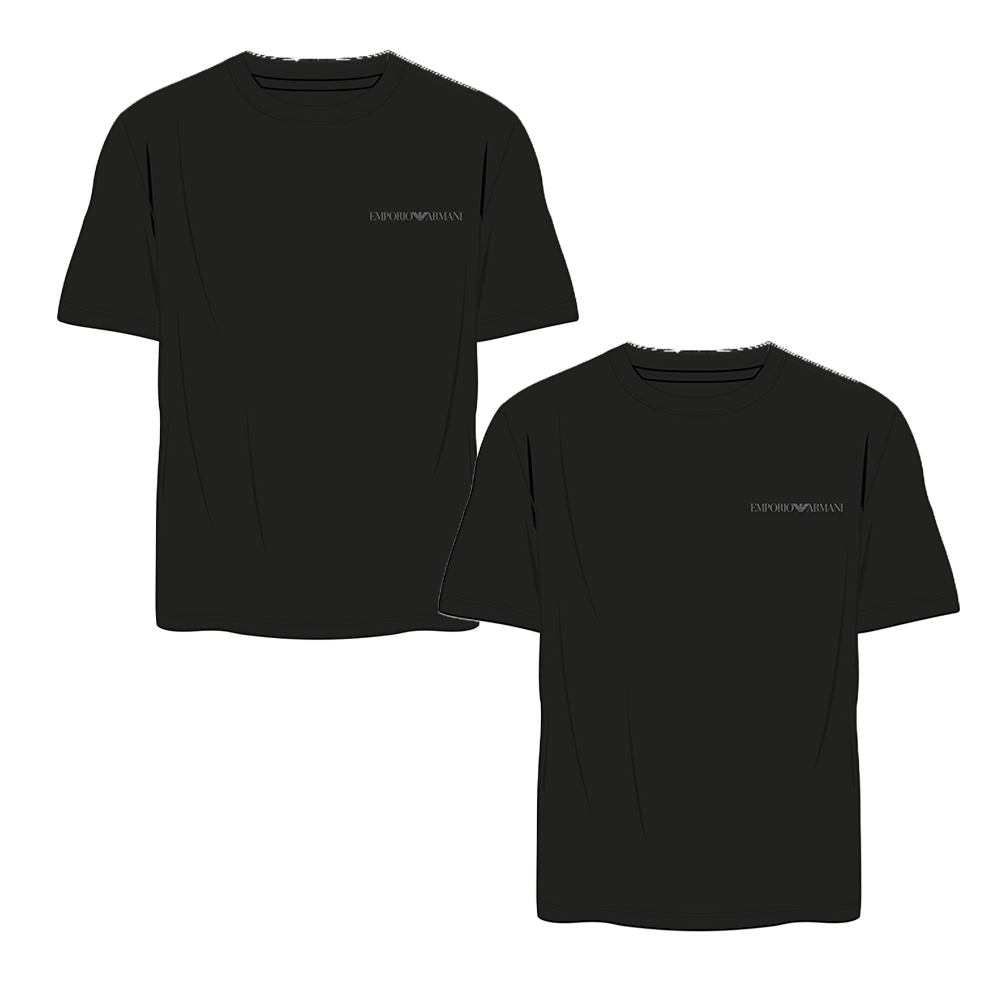 Emporio Armani 2-Pack Crew Neck T-Shirts, Black