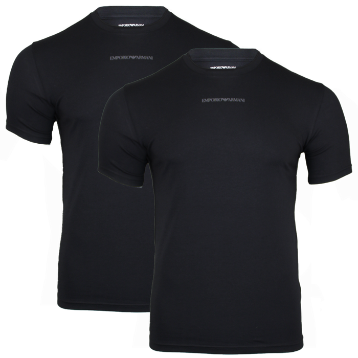 Black T-Shirts with Emporio Armani logos