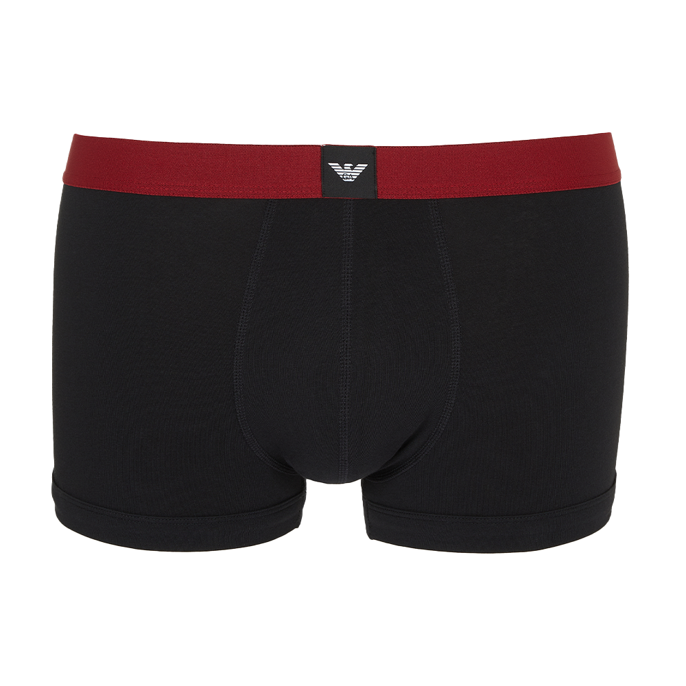 Emporio Armani 3-Pack Boxer Trunks, Black/Rhubarb/White