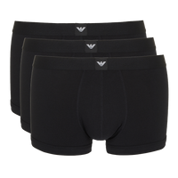 3 Emporio Armani boxer trunks in black with eagle motif