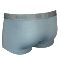 Green men's underwear with 'Hugo' brand label on a white background